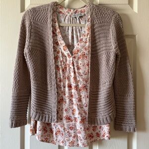 Knox Rose Taupe Cardigan Sweater